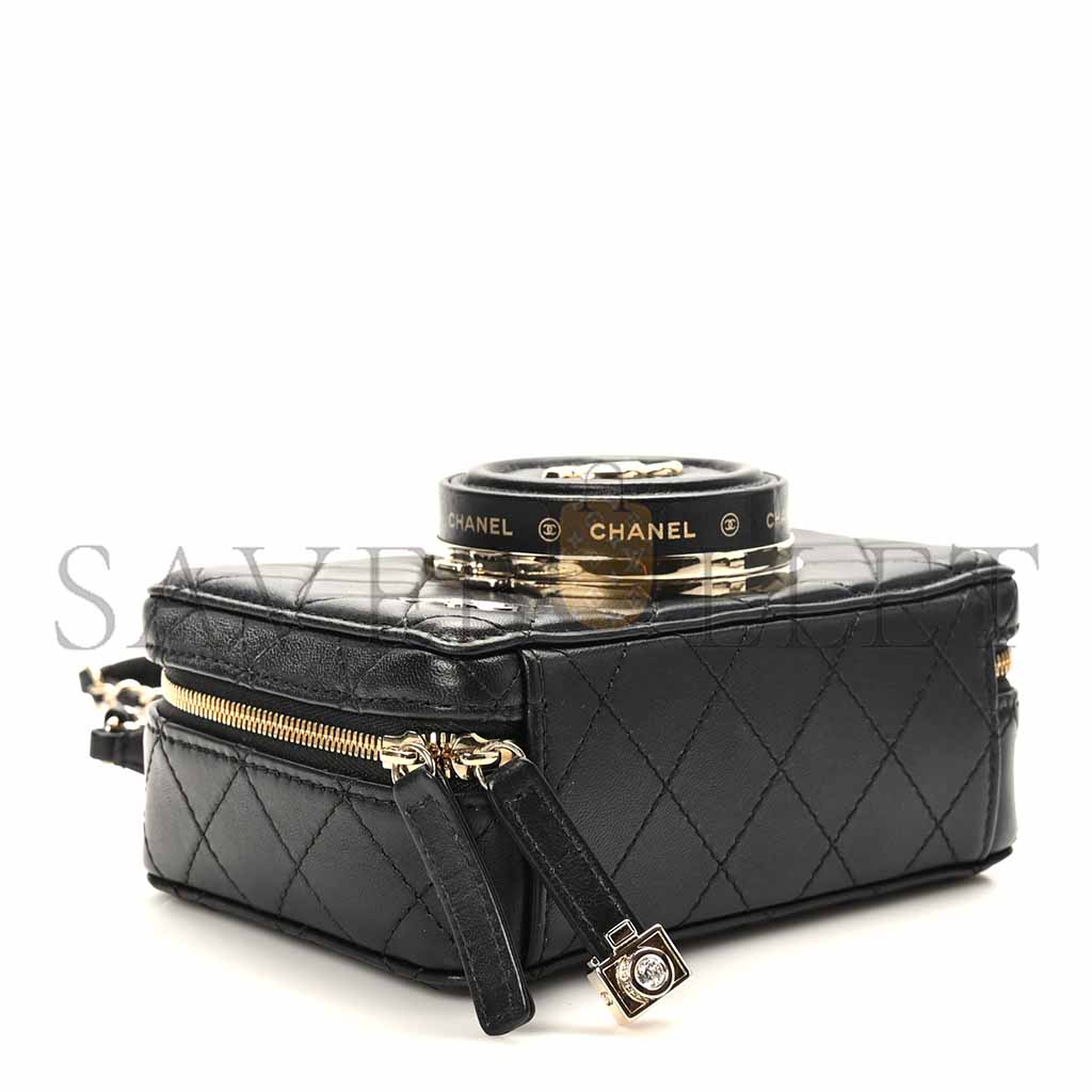 CHANEL LAMBSKIN QUILTED COCO CLICK BAG BLACK AS4817 (16*11.5*6cm)